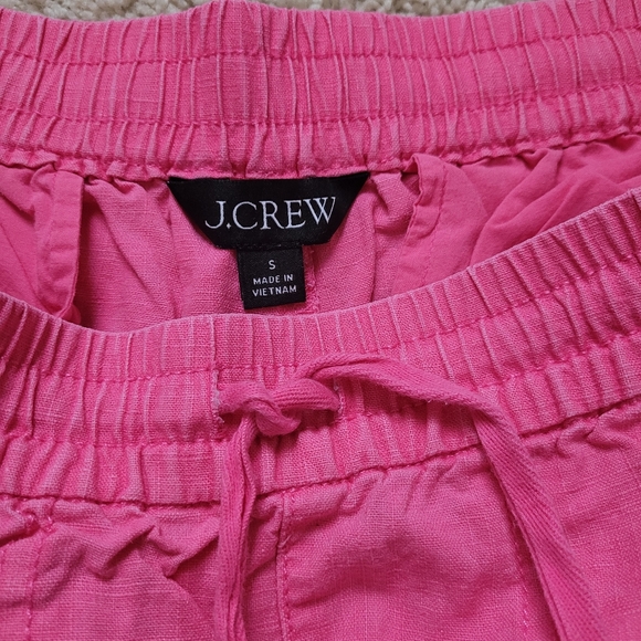 J. Crew Seaside Short In Linen Blend Bright Pink S Coastal Summer - Picture 4 of 11